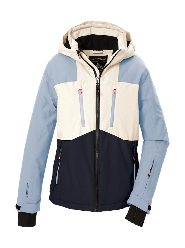 Killtec Skijacke »KSW 191 GRLS SKI JCKT« Wind- und wasserdichte Kinder Skijacke mit Colourblock Design