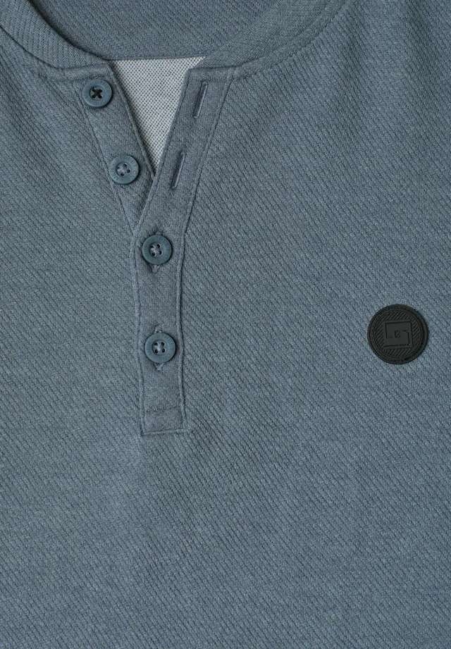 STREET ONE MEN Langarmshirt im Melange Look