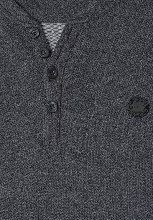 STREET ONE MEN Langarmshirt im Melange Look