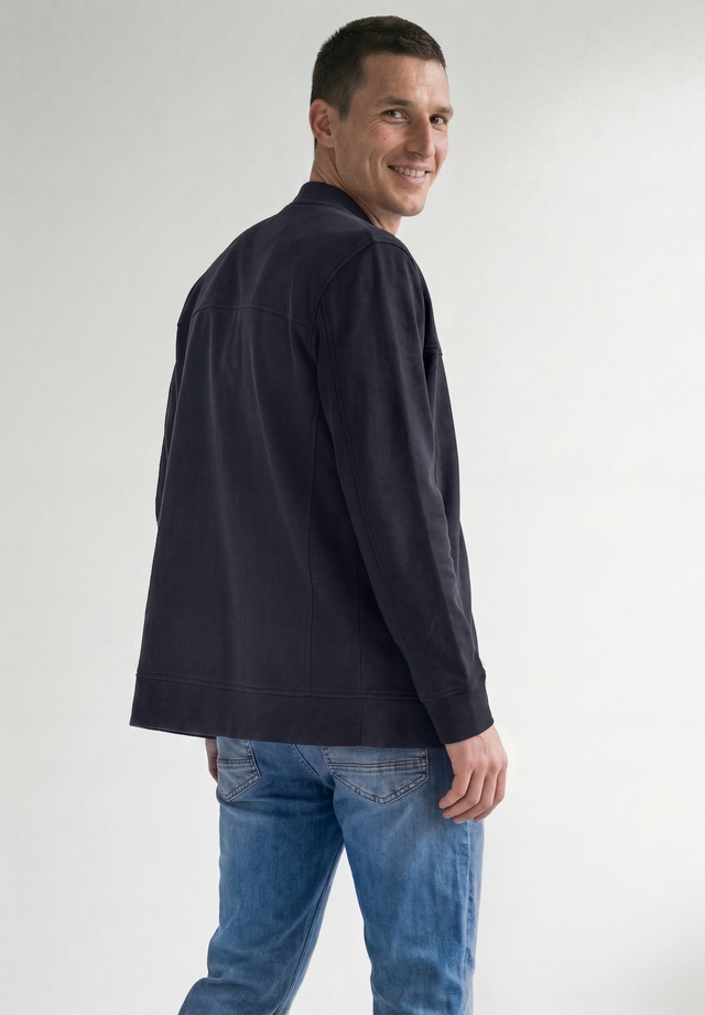 STREET ONE MEN Sweatjacke mit Piqué-Struktur