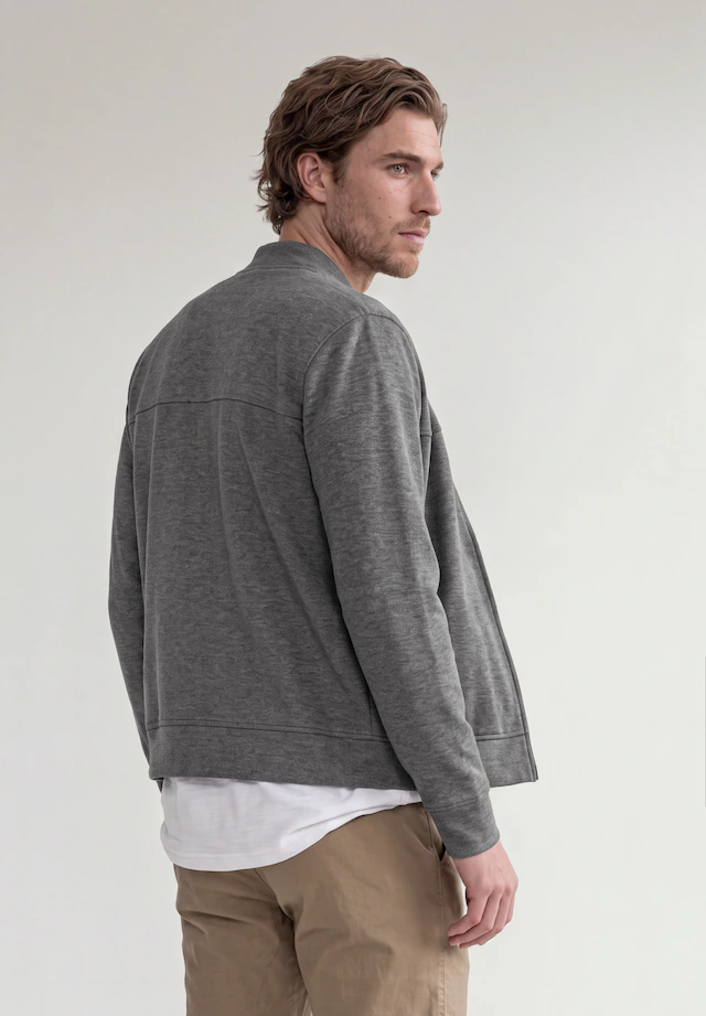 STREET ONE MEN Sweatjacke mit Piqué-Struktur