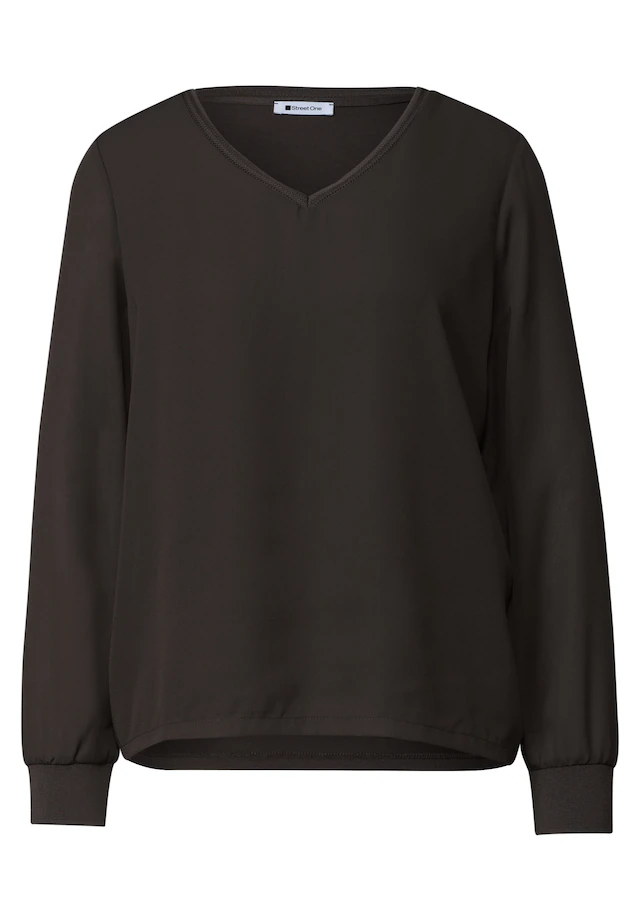 STREET ONE Langarmshirt mit Chiffon-Layer