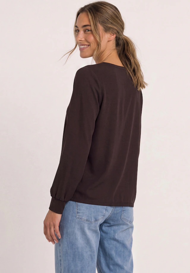 STREET ONE Langarmshirt mit Chiffon-Layer