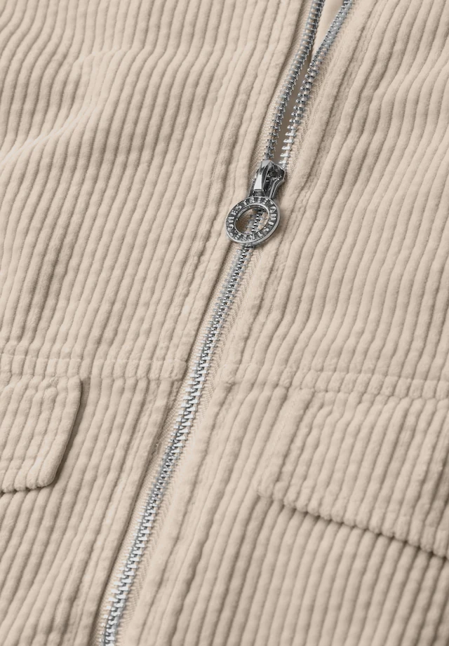 STREET ONE Cordjacke ohne Kapuze mit Tunnelzugsaum