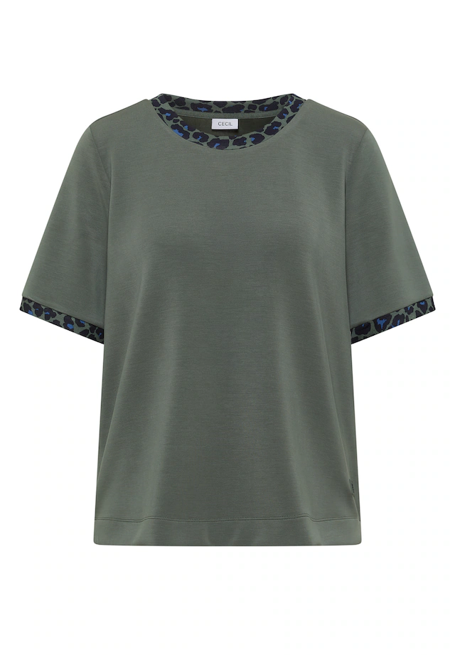 Cecil T-Shirt aus elastischem Materialmix