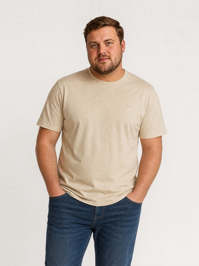 LERROS Rundhalsshirt »Sommerliches T-Shirt mit O-Neck in großen Größen«