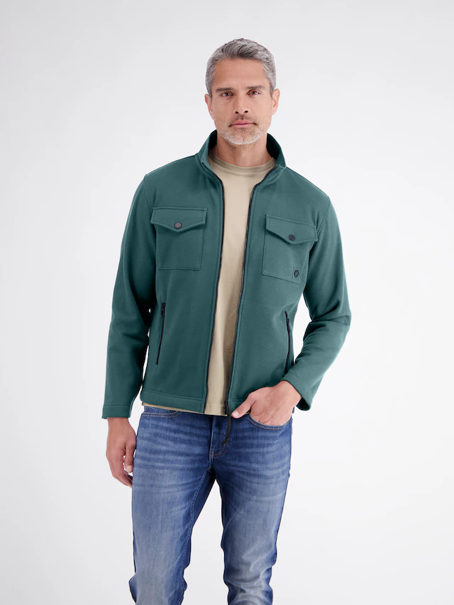 LERROS Sweatjacke »Sweatjacke mit cleaner Optik aus weichem Baumwollmix«