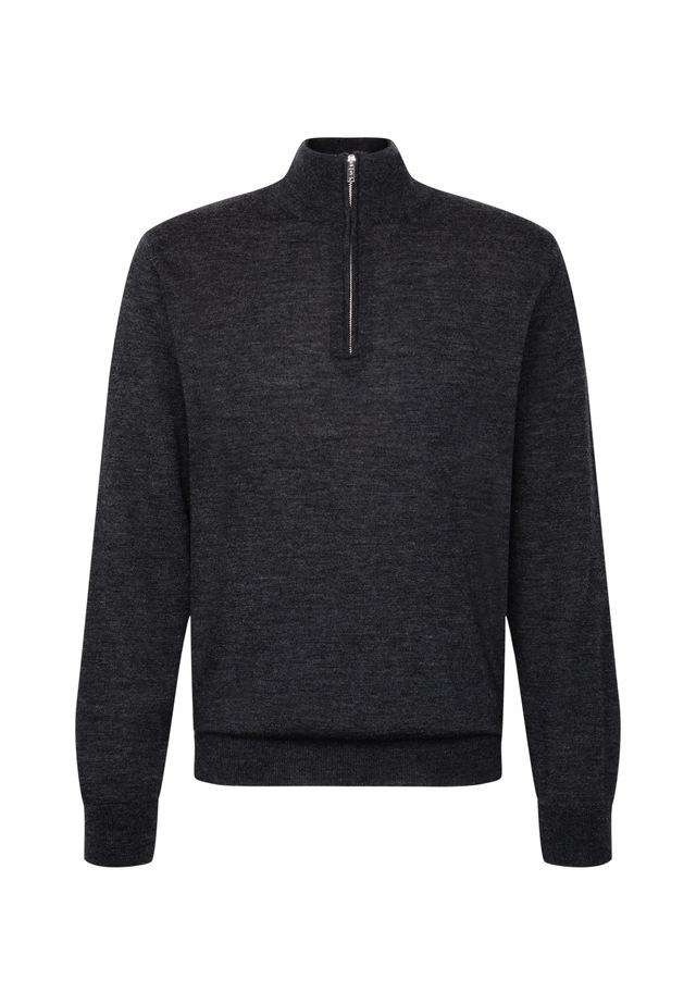 seidensticker Stehkragenpullover »Schwarze Rose« Quarter Zip Uni