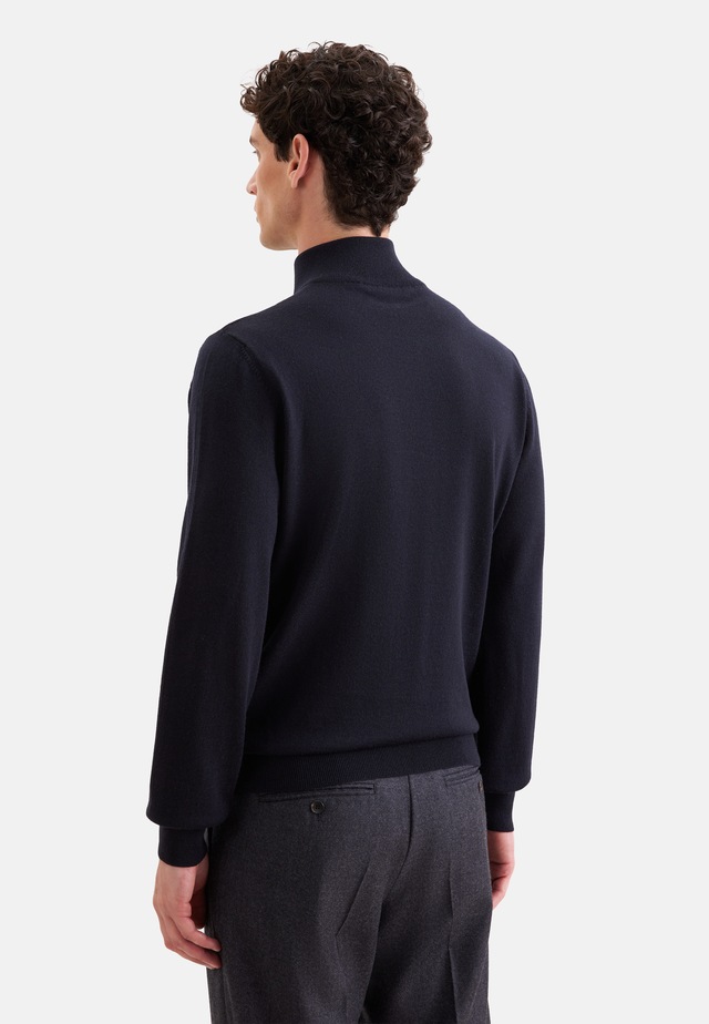 seidensticker Stehkragenpullover »Schwarze Rose« Quarter Zip Uni