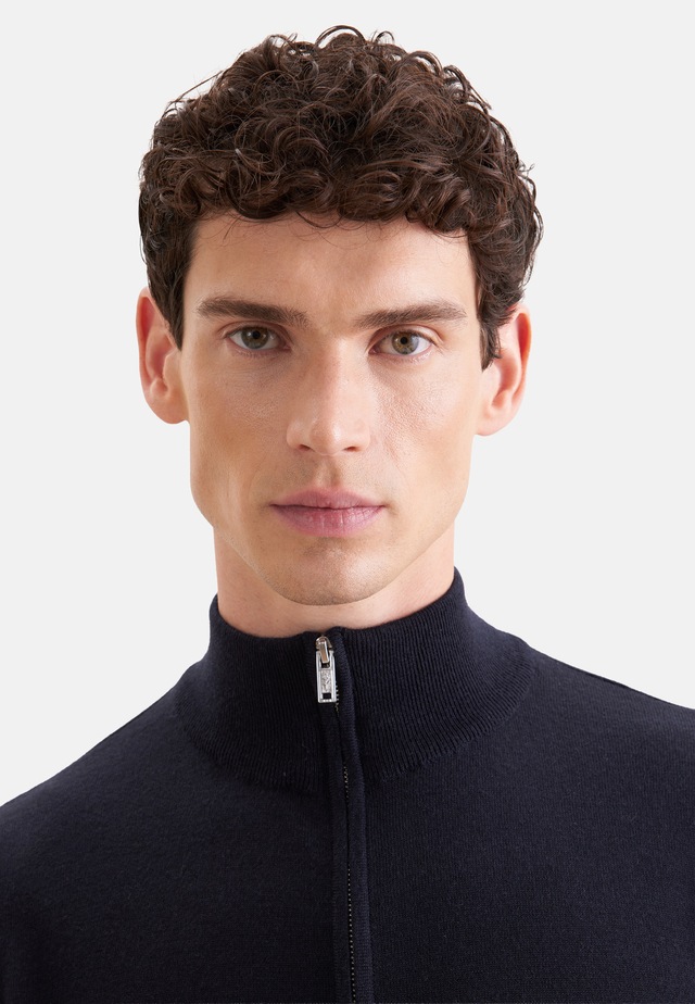 seidensticker Stehkragenpullover »Schwarze Rose« Quarter Zip Uni