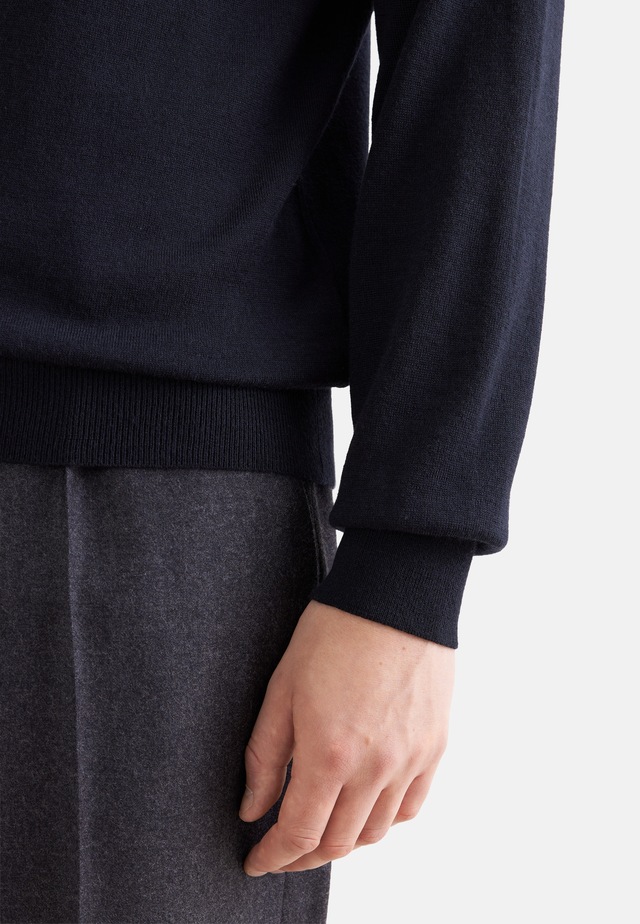 seidensticker Stehkragenpullover »Schwarze Rose« Quarter Zip Uni