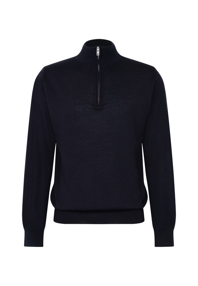 seidensticker Stehkragenpullover »Schwarze Rose« Quarter Zip Uni