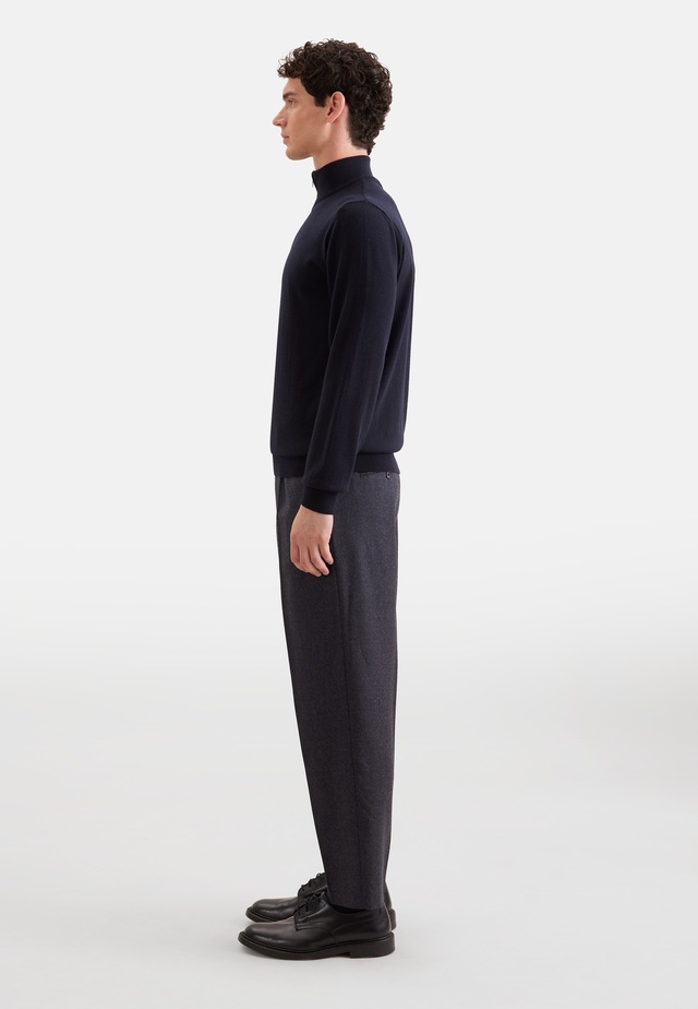 seidensticker Stehkragenpullover »Schwarze Rose« Quarter Zip Uni