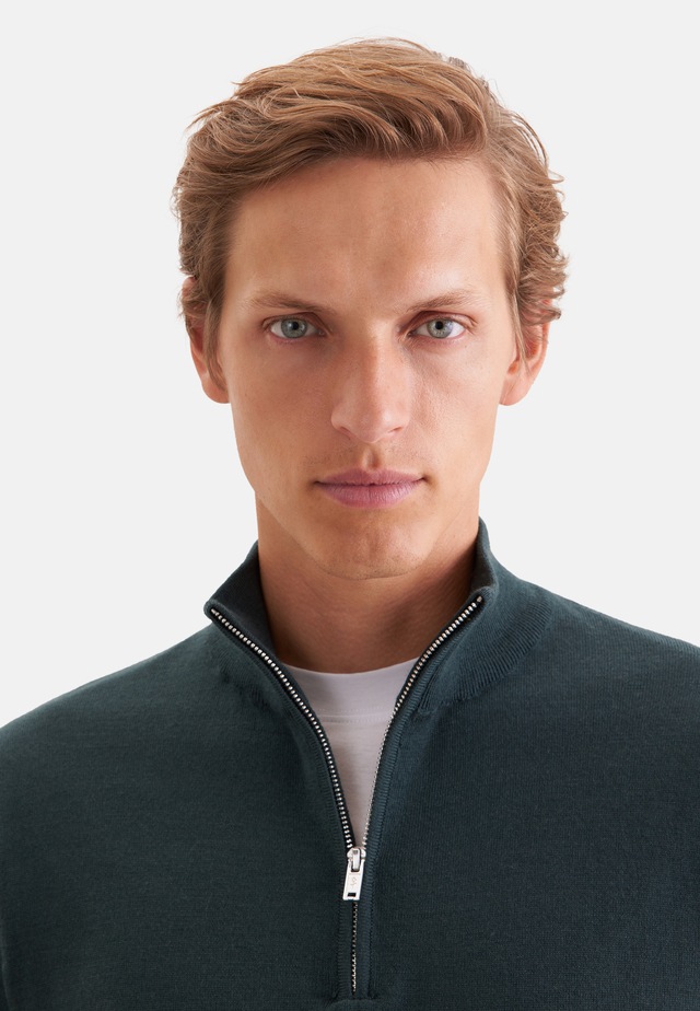seidensticker Stehkragenpullover »Schwarze Rose« Quarter Zip Uni