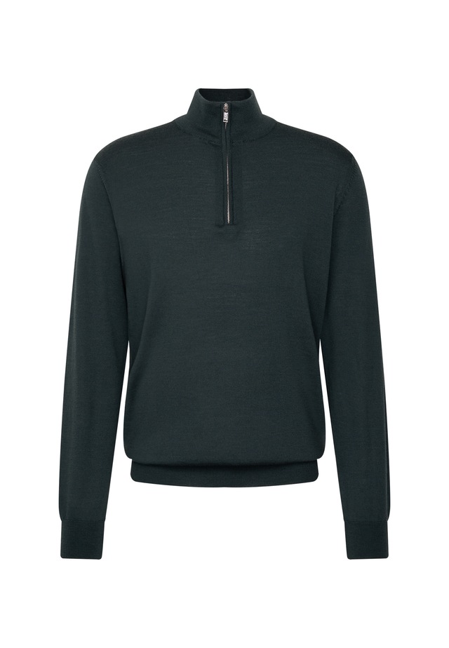 seidensticker Stehkragenpullover »Schwarze Rose« Quarter Zip Uni