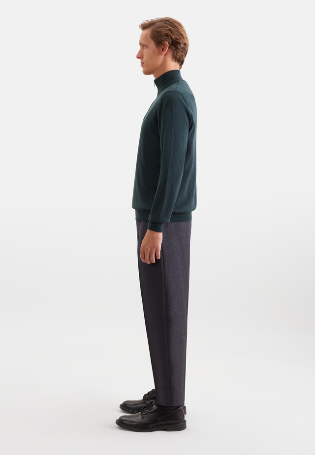 seidensticker Stehkragenpullover »Schwarze Rose« Quarter Zip Uni