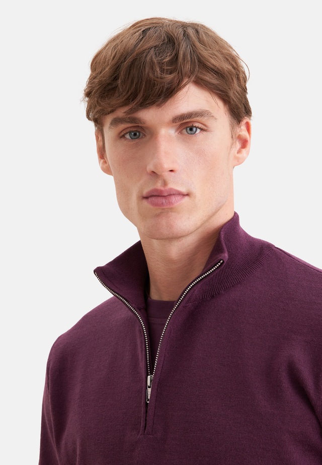 seidensticker Stehkragenpullover »Schwarze Rose« Quarter Zip Uni