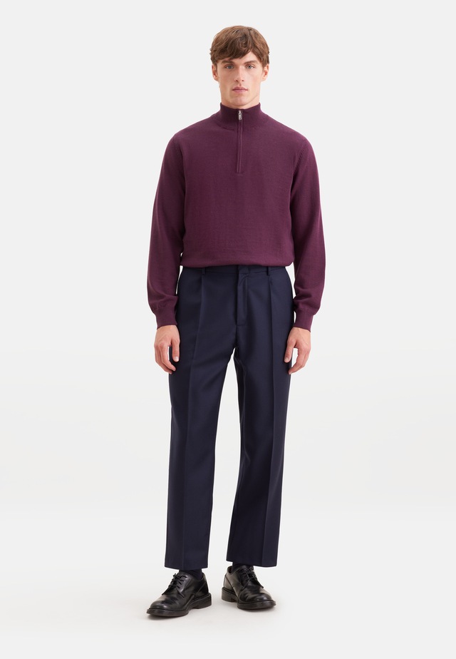 seidensticker Stehkragenpullover »Schwarze Rose« Quarter Zip Uni