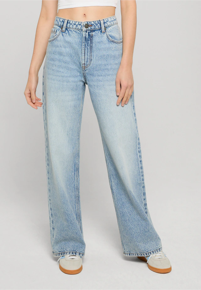 URBAN CLASSICS Bootcut-Jeans »Urban Classics Ladies Regular Wide Leg Jeans« 1