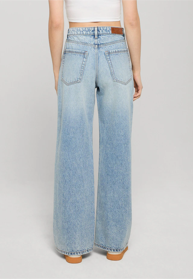 URBAN CLASSICS Bootcut-Jeans »Urban Classics Ladies Regular Wide Leg Jeans« 1