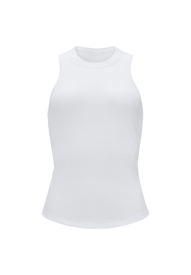Fabletics Tanktop »Fabletics Top High Neck Rib mit integriertem BH« gerippte Textur, geschwungene Träger