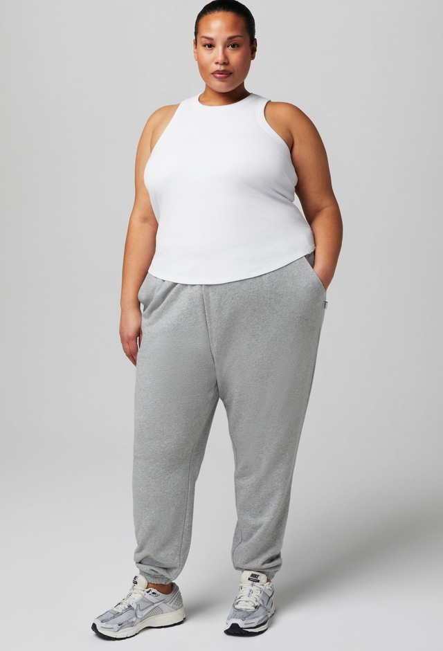 Fabletics Tanktop »Fabletics Top High Neck Rib mit integriertem BH« gerippte Textur, geschwungene Träger