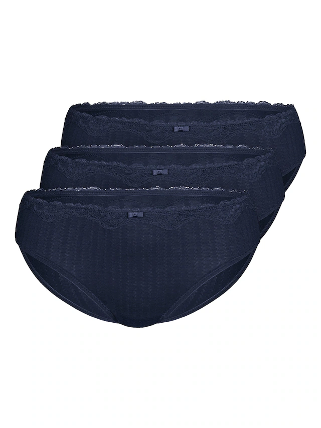 Sassa Slip »3er Pack Slip Bamboo Jacquard«