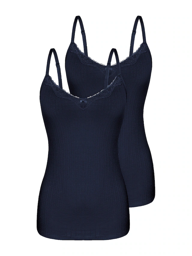 Sassa Unterhemd »2er Pack Top Bamboo Jacquard«