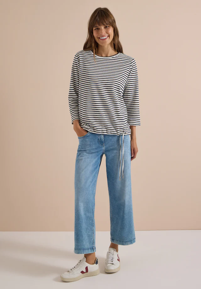 Cecil 3/4-Arm-Shirt aus reiner Baumwolle