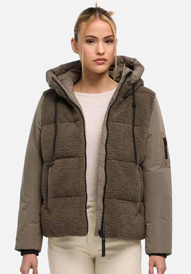 Marikoo Winterjacke »Elidee« mit Kapuze Winterjacke mit Kapuze und praktischen Reißverschlusstaschen