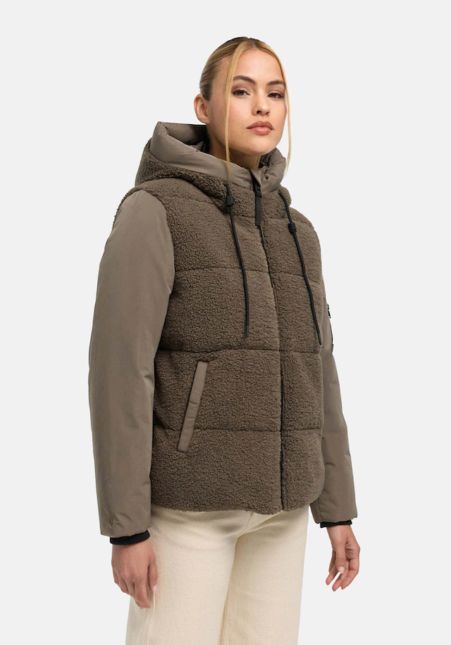 Marikoo Winterjacke »Elidee« mit Kapuze Winterjacke mit Kapuze und praktischen Reißverschlusstaschen