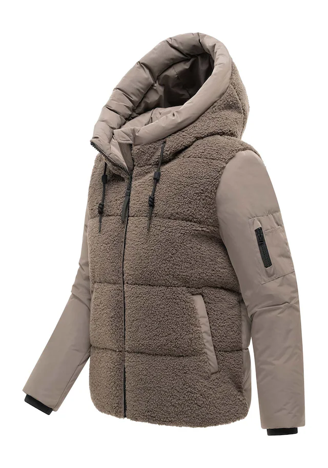 Marikoo Winterjacke »Elidee« mit Kapuze Winterjacke mit Kapuze und praktischen Reißverschlusstaschen