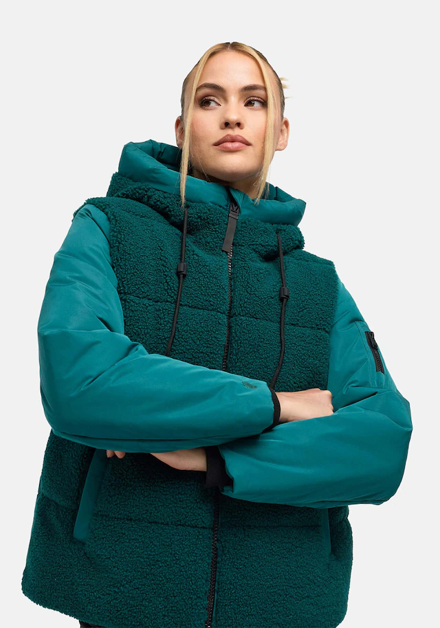 Marikoo Winterjacke »Elidee« mit Kapuze Winterjacke mit Kapuze und praktischen Reißverschlusstaschen
