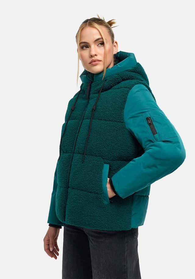 Marikoo Winterjacke »Elidee« mit Kapuze Winterjacke mit Kapuze und praktischen Reißverschlusstaschen