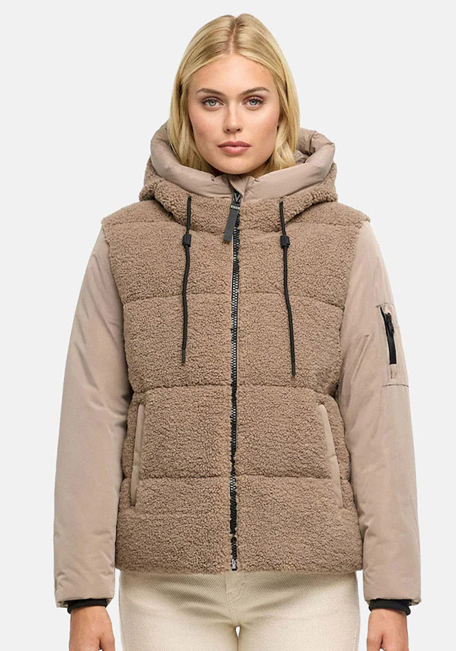 Marikoo Winterjacke »Elidee« mit Kapuze Winterjacke mit Kapuze und praktischen Reißverschlusstaschen
