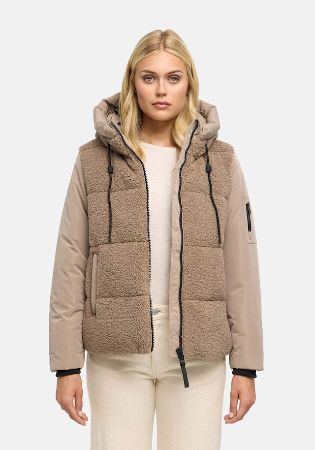 Marikoo Winterjacke »Elidee« mit Kapuze Winterjacke mit Kapuze und praktischen Reißverschlusstaschen