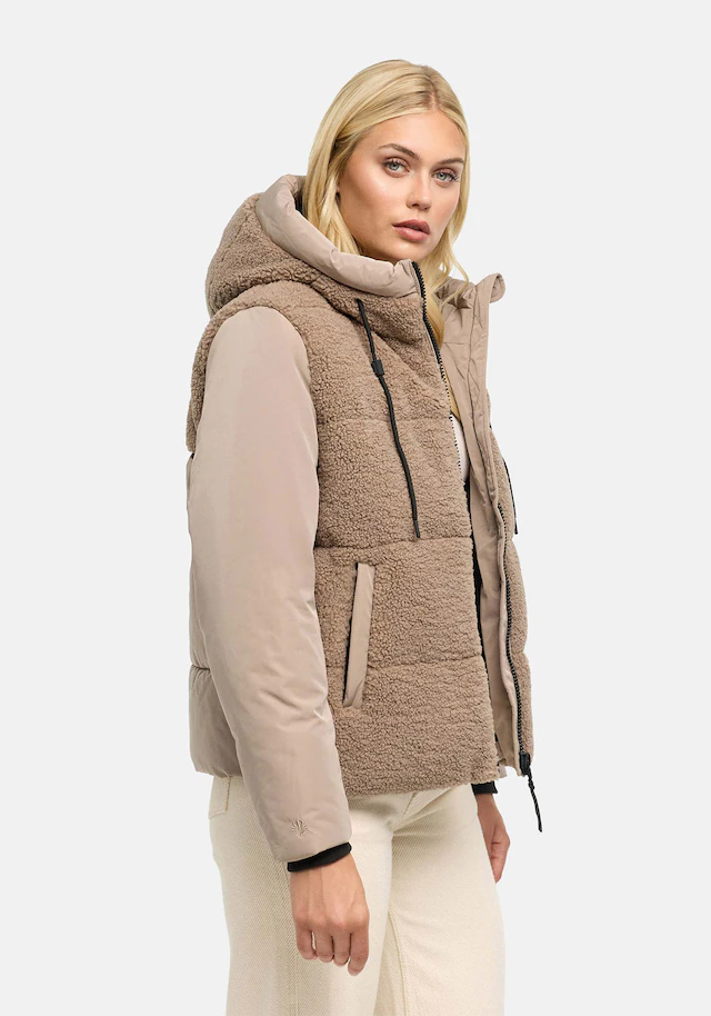Marikoo Winterjacke »Elidee« mit Kapuze Winterjacke mit Kapuze und praktischen Reißverschlusstaschen