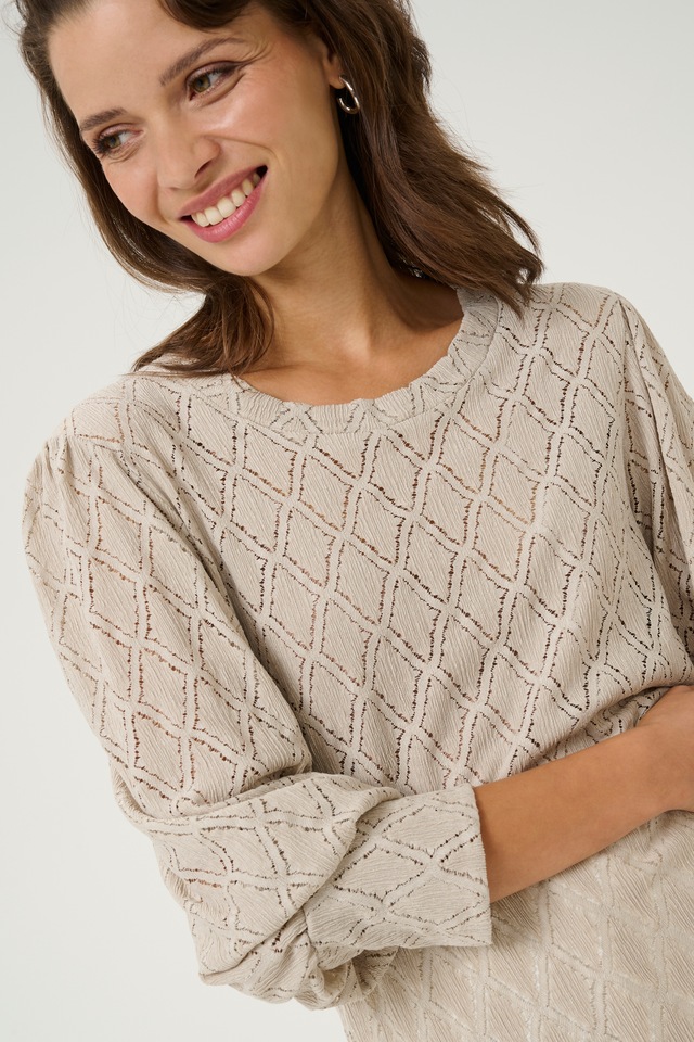 KAFFE Langarmbluse »Damen Bluse langarm KAtio«