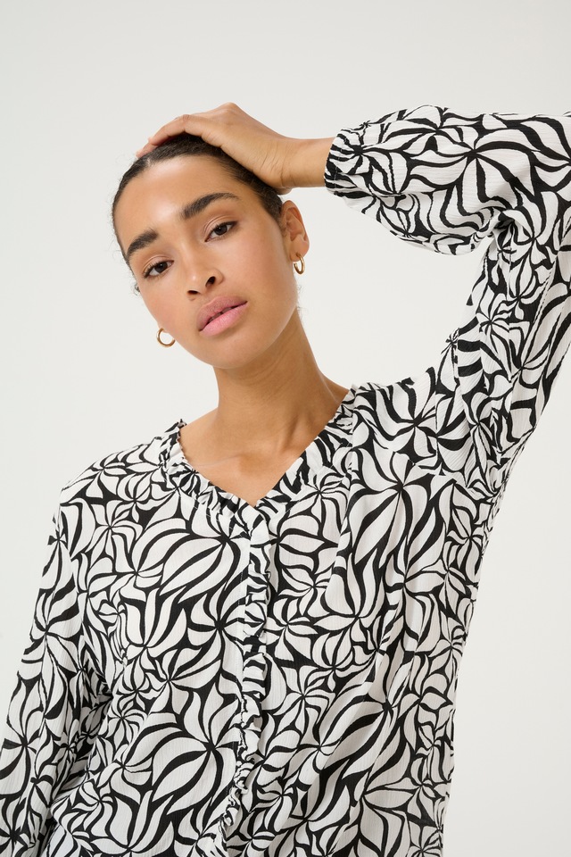 KAFFE Langarmbluse »Damen Bluse langarm KAellen«