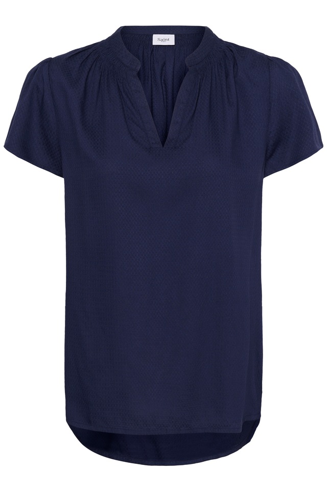 Saint Tropez Kurzarmbluse »Damen Kurzarm-Bluse BrittaSZ«