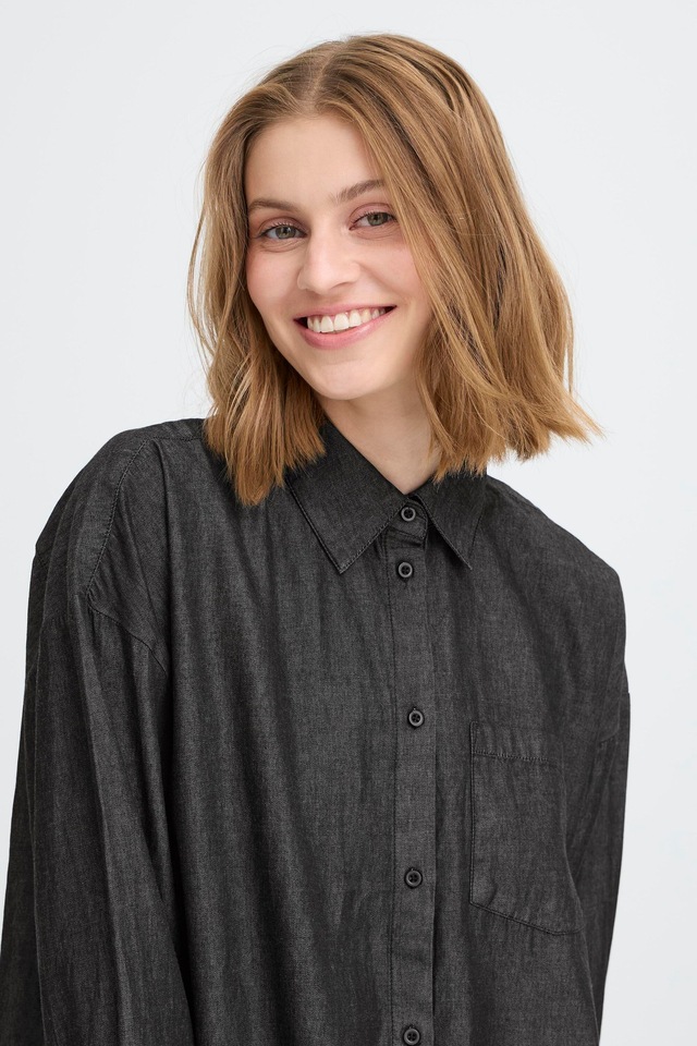 Ichi Hemdbluse »Damen Langarm-Hemd IHBALLO«