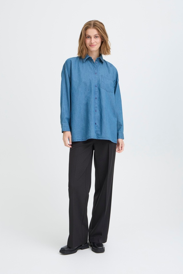 Ichi Hemdbluse »Damen Langarm-Hemd IHBALLO«