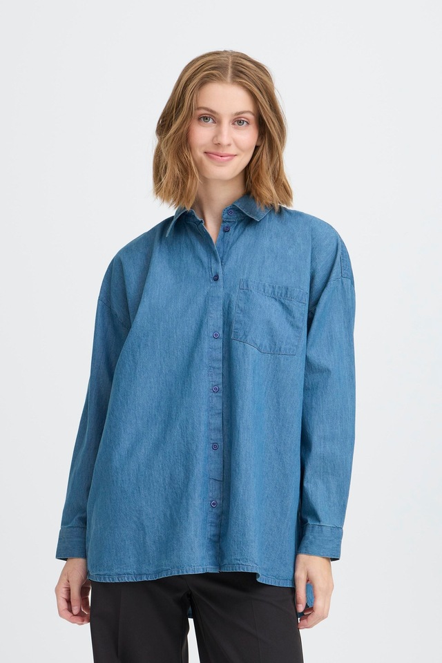 Ichi Hemdbluse »Damen Langarm-Hemd IHBALLO«