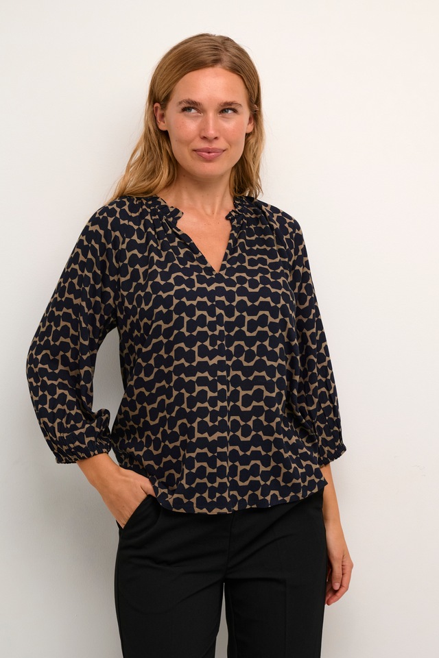 KAFFE Langarmbluse »Damen Bluse langarm KAsigrid«