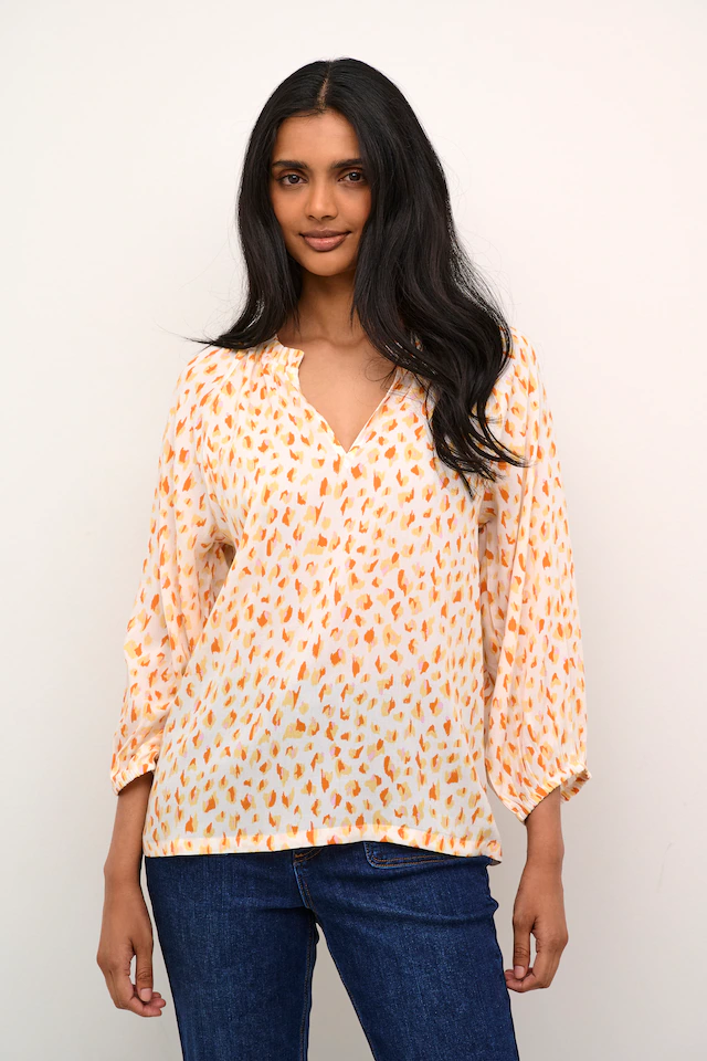 KAFFE Langarmbluse »Damen Bluse langarm KAsigrid«
