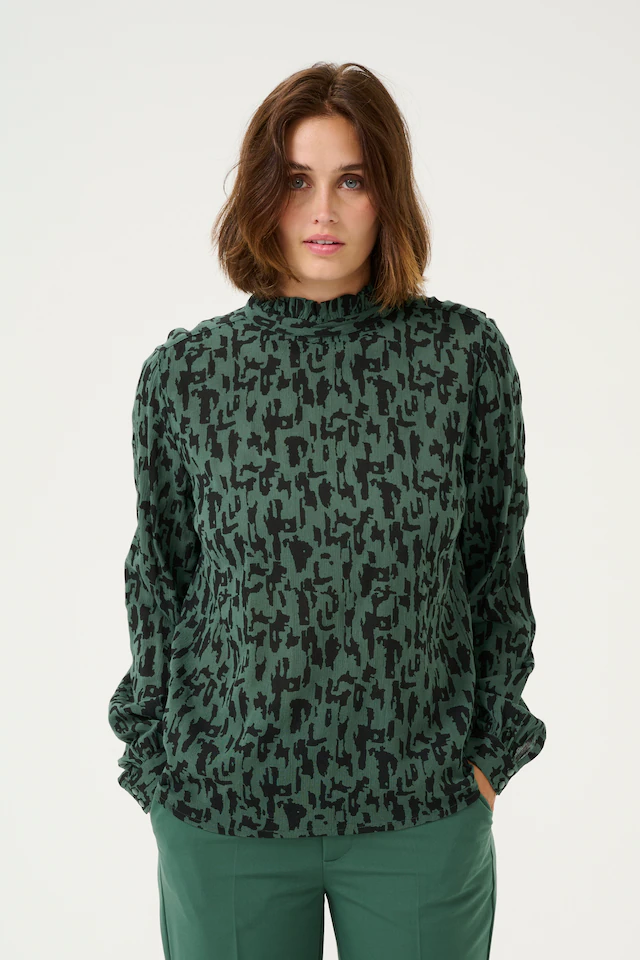 KAFFE Langarmbluse »Damen Bluse langarm KAluna«