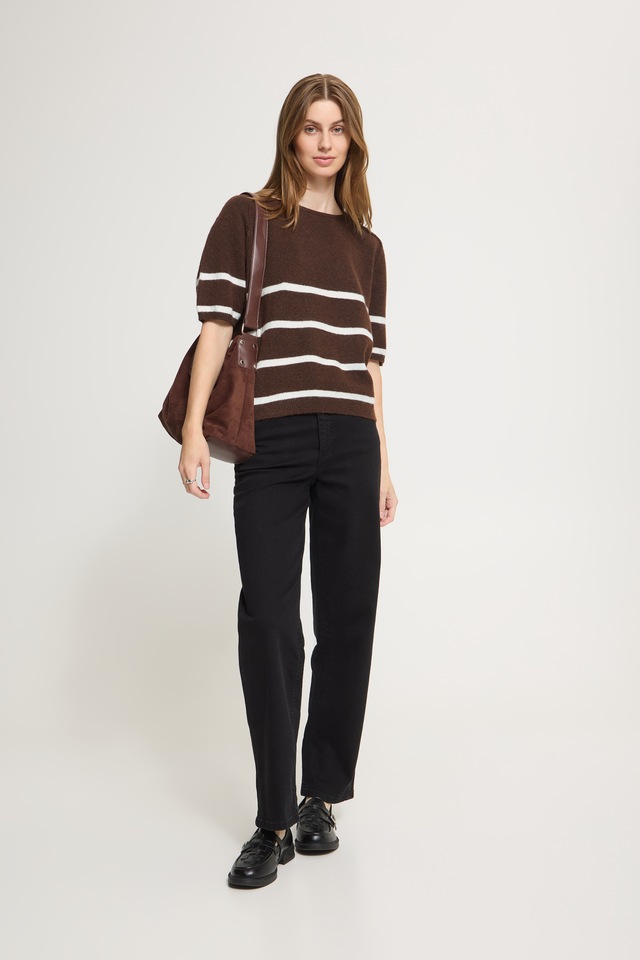 Ichi Kurzarmpullover »Damen Kurzarm-Bluse IHDASILA«