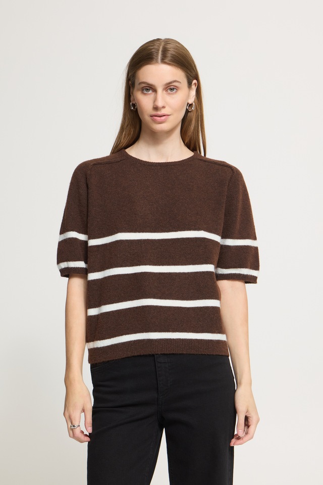 Ichi Kurzarmpullover »Damen Kurzarm-Bluse IHDASILA«