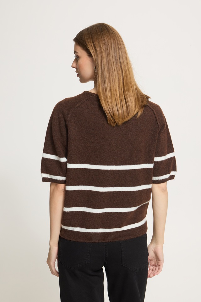 Ichi Kurzarmpullover »Damen Kurzarm-Bluse IHDASILA«