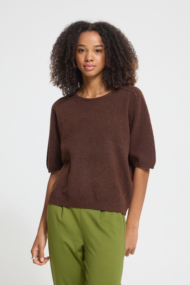 Ichi Kurzarmpullover »Damen Kurzarm-Bluse IHDASILA«